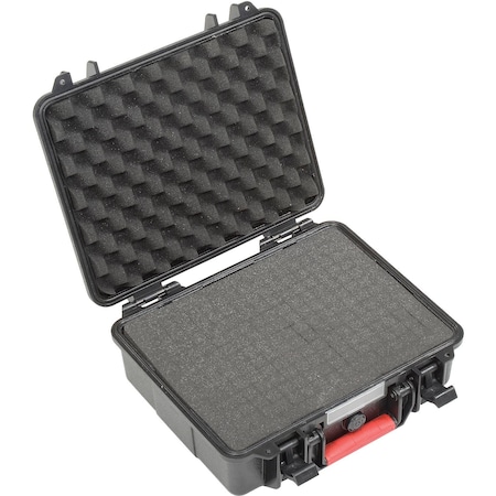 Global Industrial Waterproof Hard Case W/Pinch Tear Foam, 11L x 9-11/16W x 4-3/16H, Black 493398